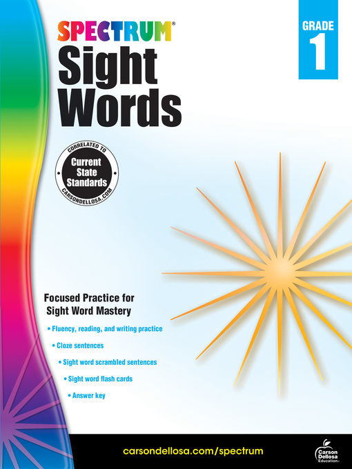 Title details for Spectrum Sight Words, Grade 1 by Spectrum - Wait list